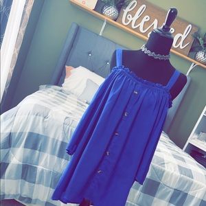 Long Navy Blue Blouse